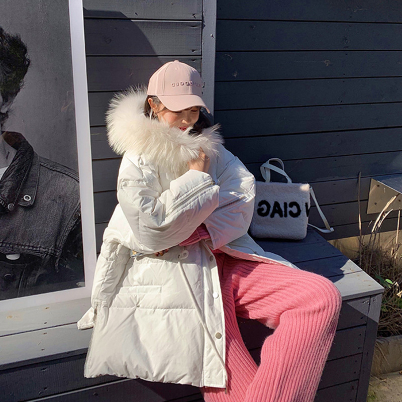 

Korean Style Winter Women's Down Jacket Fashion Woman Parkas Big Fur Collar Female Jackets Women Coats Mujer Chaqueta WPY1104, Fluorescent green