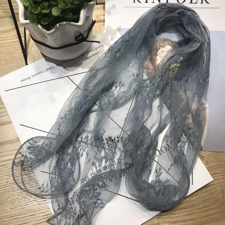 

2020 spring new lace embroidered long towel wholesale women's fashion wild decorative adult scarves