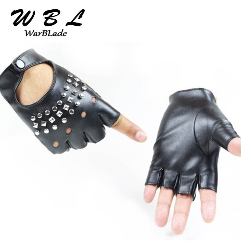 

WarBLade Ladies Gloves Fingerless Women Sexy Gloves Wrist Half Finger Leather Glove Mittens for Dancing Party 2020 New Arrival
