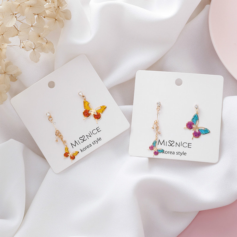 

Trendy Metal Bowknot Women Dangle Earrings Sweet Butterfly Asymmetric Earrings Drop Jewelry