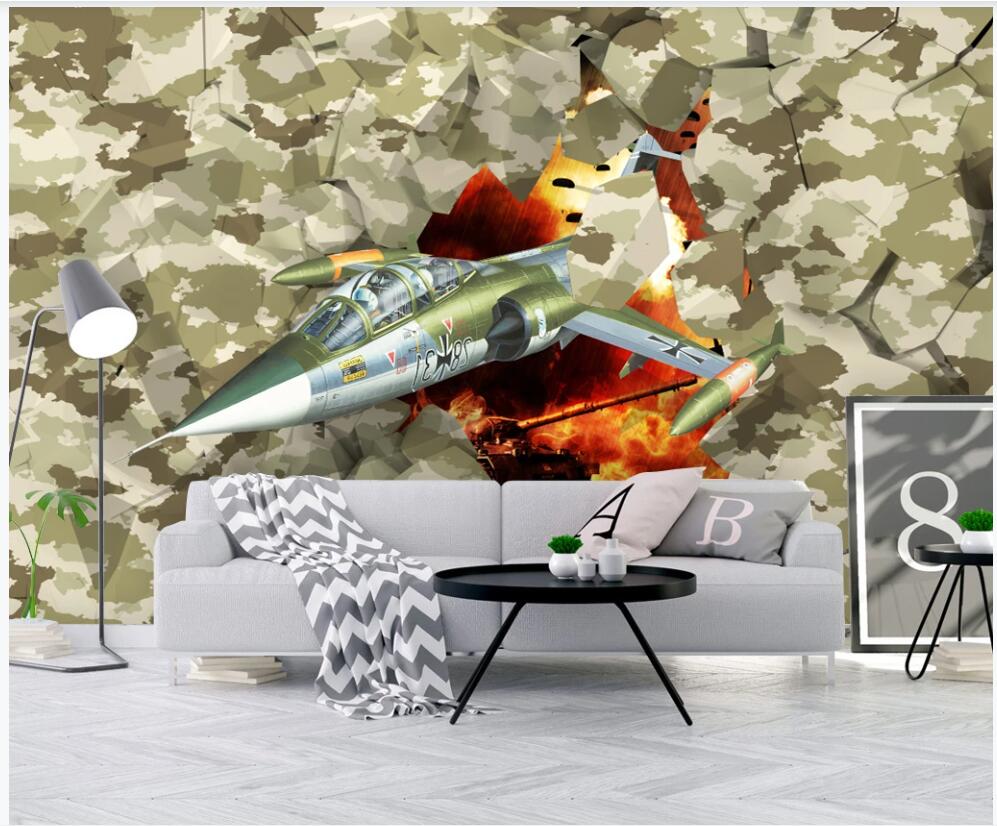 

3d photo wallpaper custom mural plane broke the wall into the bar restaurant background home decor wallpaper in the living room, Non-woven wallpaper