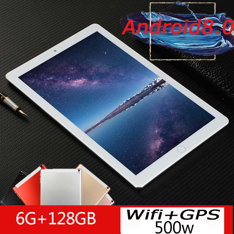 

2020 New Google Android 8.0 10 inch 10 Core Tablets 4G LTE Phone Call Tablet 6GB 128GB Dual SIM 5.0MP Wifi GPS Tablets Pad, Black