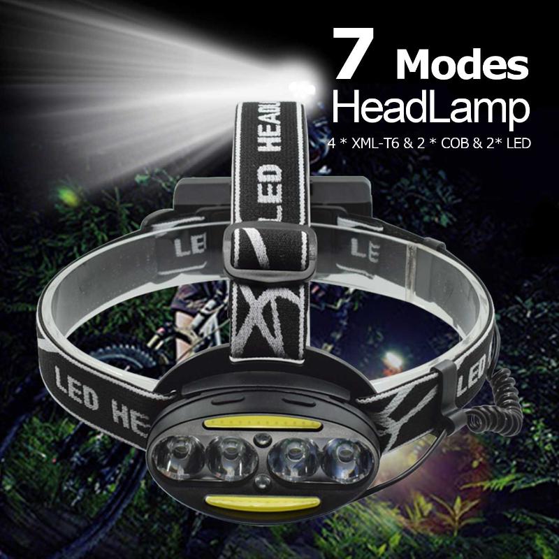 

Rechargeable 7 Modes LED Frontal Headlamp Super Bright 8000 Lumen Forehead Headlight Portable Fishing Running Torch Lamp Lantern