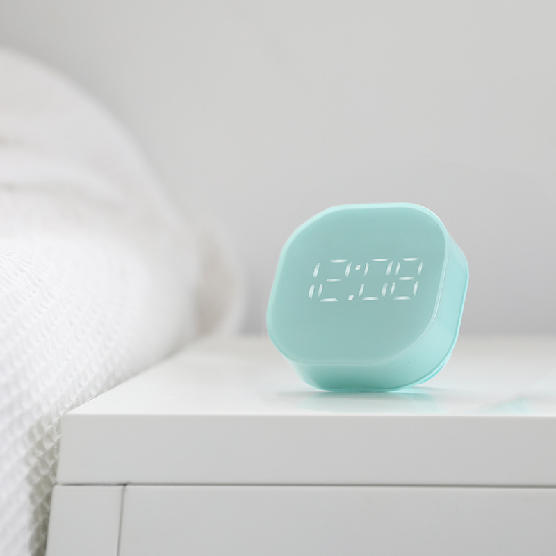 

Square LED Heart Timing Alarm Clock Two-Temperature Display Electronic Clock Kitchen Battery Plug Magnetic Sucker Placed