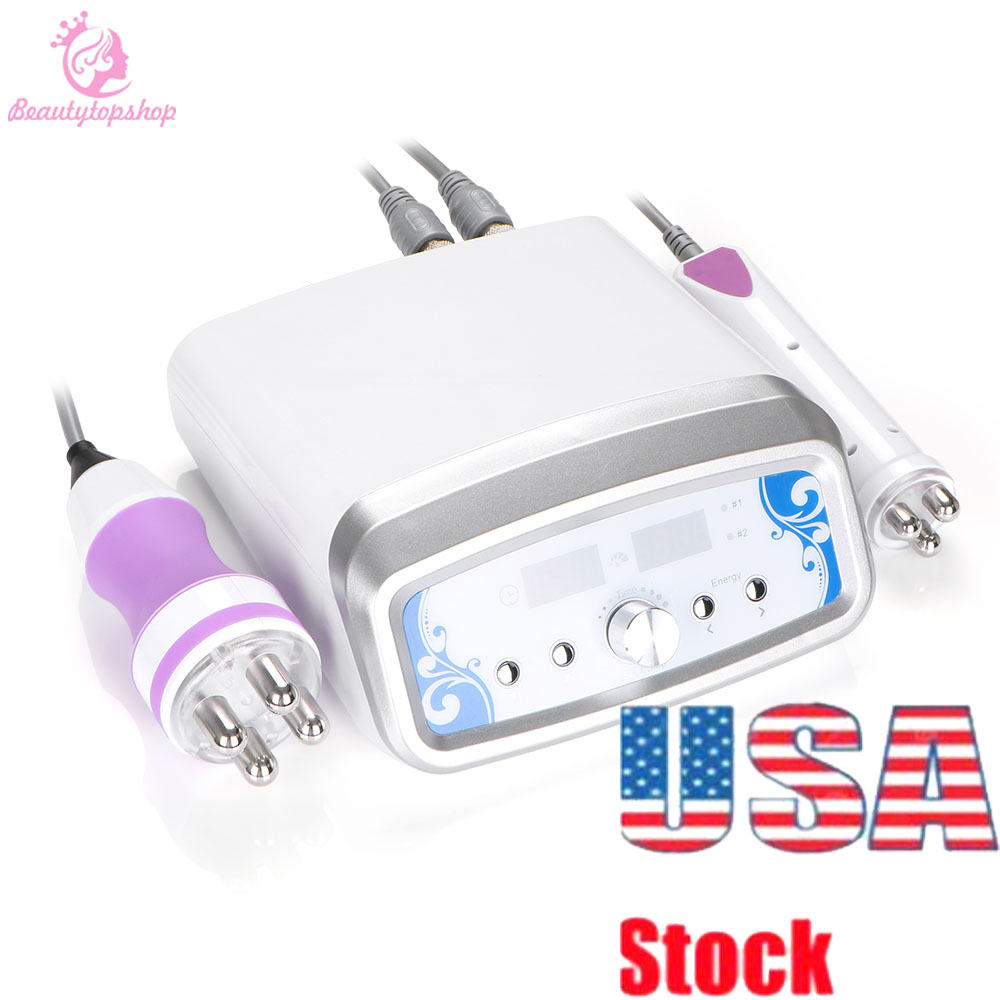 Portable 2 probe Multipolar RF Facial Wrinkle Removal skin lifting Radio Frequency body Slimming Machine home use