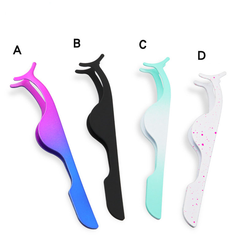 

Stainless Steel Eyelash Extension Tweezers False Eyelashes Applicator Tool Remover Clip Tweezers Nipper Free shipping