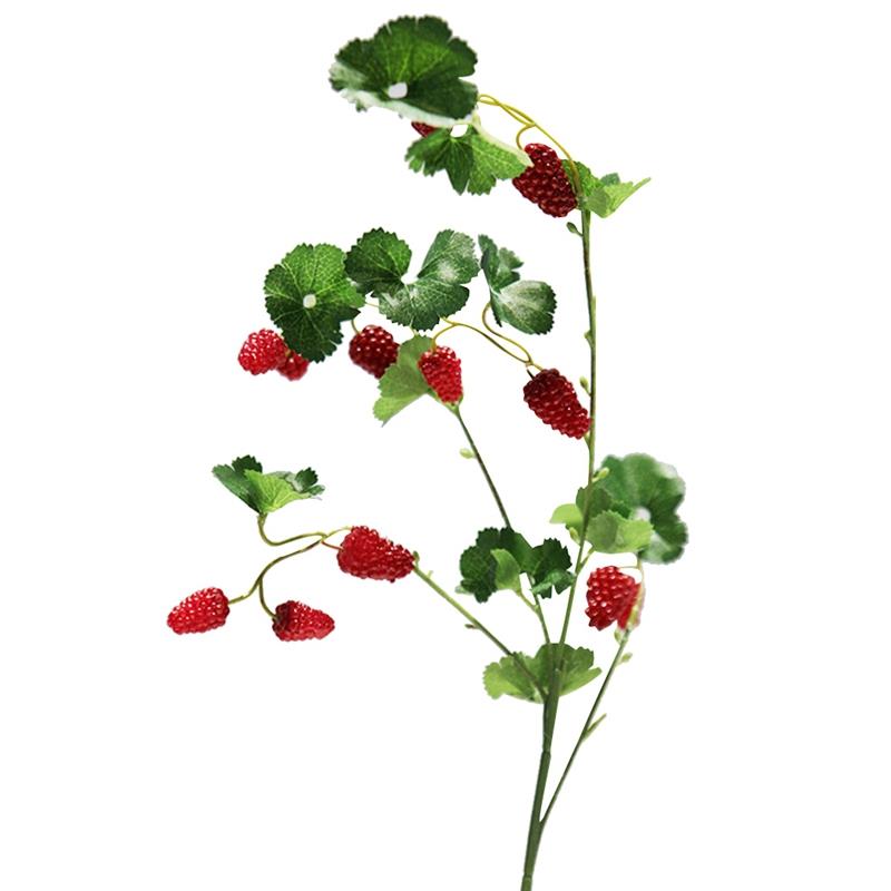 

1 Bunches Fruit Decoration Flower Artificial Fruit Paddle Strawberry Photo Props Artificial Plant Mulberry For Home Party