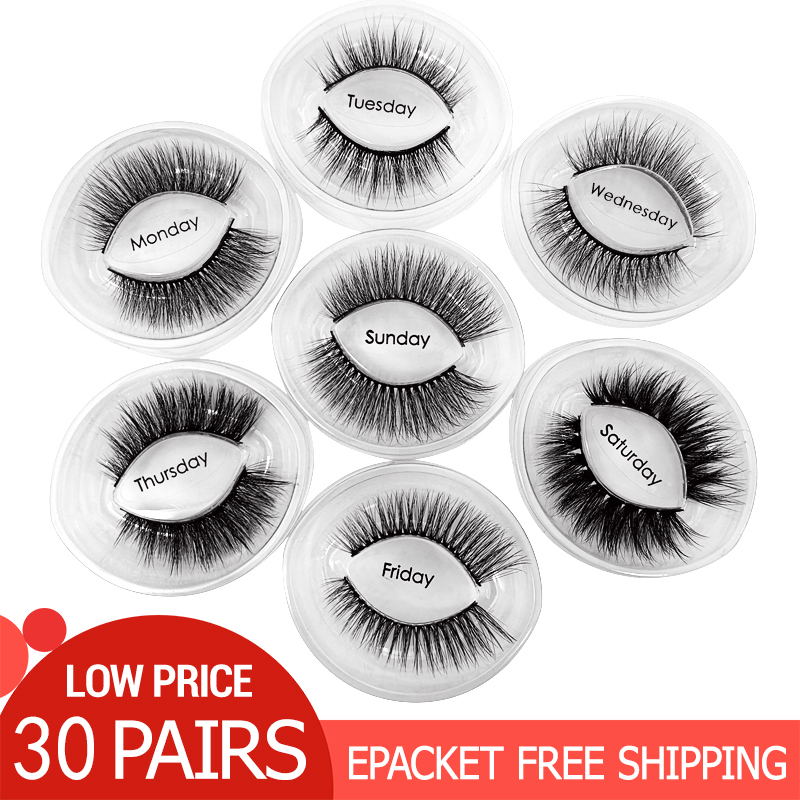 

30 Pairs Eyelashes Wholesale Mink Eyelashes Wholesale False Eye Lashes Natural Makeup Lashes Extensions mink maquiagem