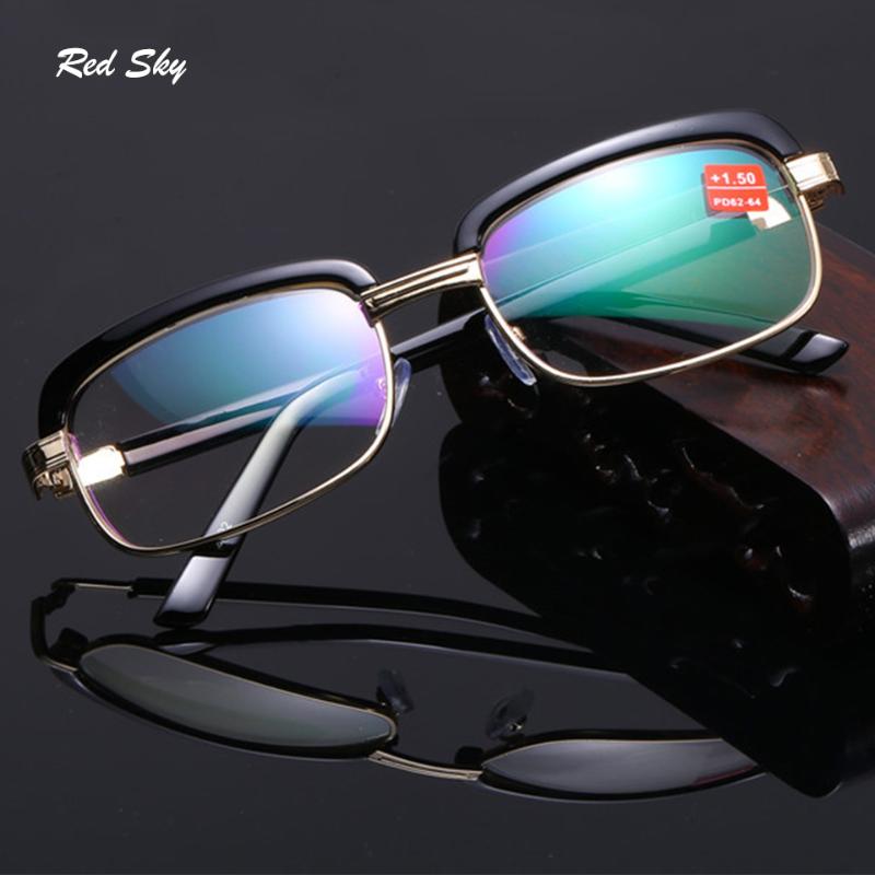 

Metal Half Frame Reading Glasses 2020 Women Men Anti Blue Light Resin Lense Prescription Reading Eyeglasses +1.0 +1.5 +2.0 +2.5
