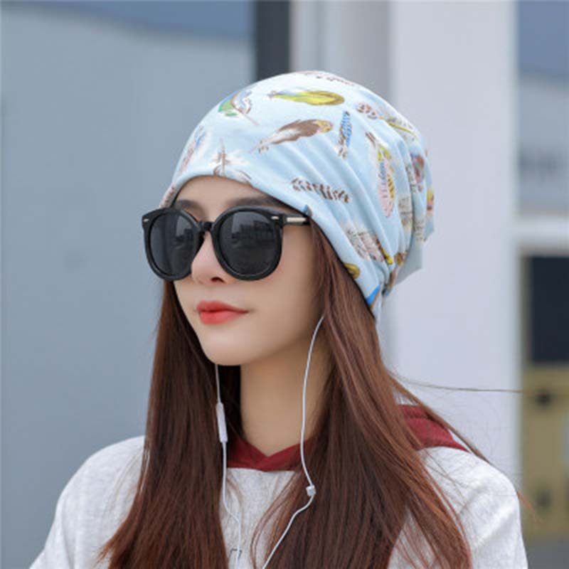 

Spring/Summer/Autumn/Autumn Hat Female Thin Section Soft Turban Windproof Baotou Head Protection Nightcap H22, Black