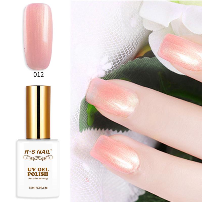 

RS NAIL UV Gel Nail Polish Shell Gellak Pearl Gel Varnish LED Esmalte Permanente Nagels Spulletjes Vernis Semi Permanent 15ml, Bk-009