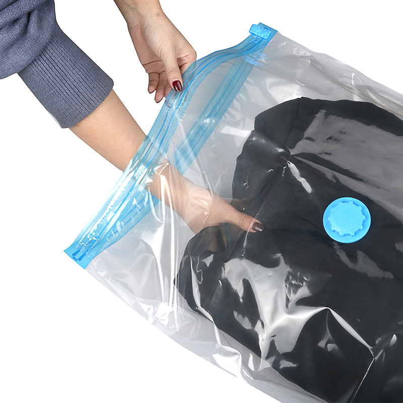 

Vacuum Storage Bags for Clothes Quilt Down Jacket Travel Home Organizer Saving Closet Space Vacuum Seal Compression Bag