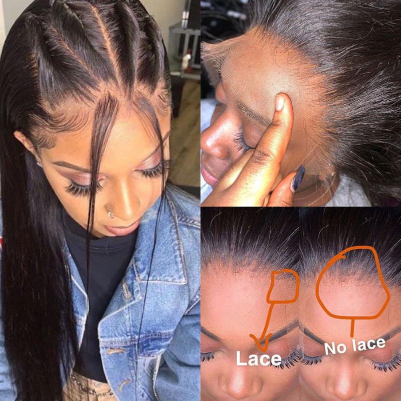 

Fabwigs 5X5 HD Closure Wig 150 Density 5X5 HD Lace Closure Wig Straight 13X6 Lace Frontal Wigs Transparent Wigs