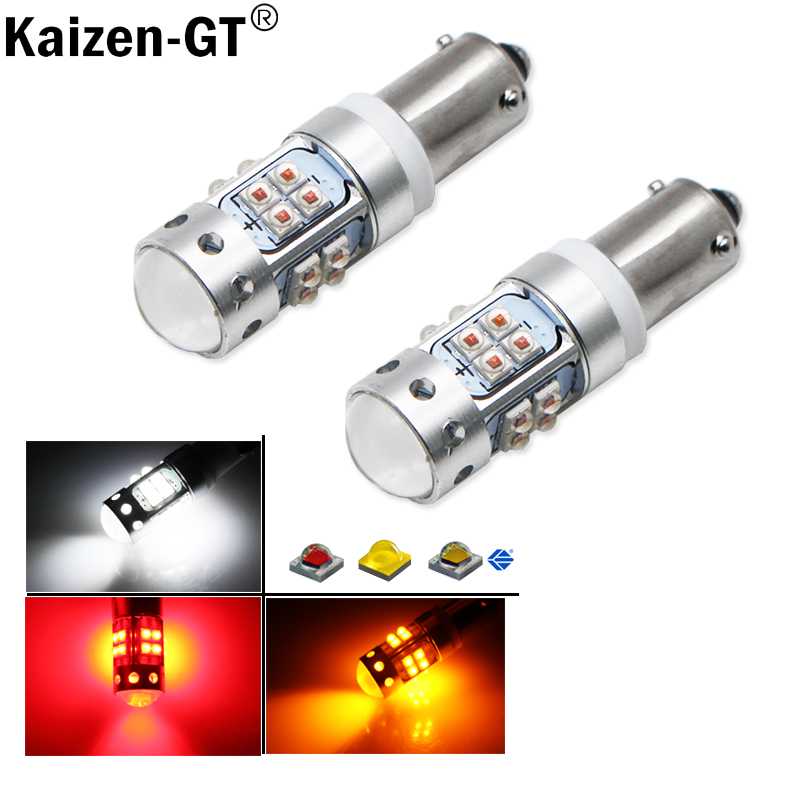 

2) 6000K Xenon White 16-SMD H21W BAY9s 120 degress LED Replacement Bulbs For car Backup Reversing or Parking Lights,12V, As pic