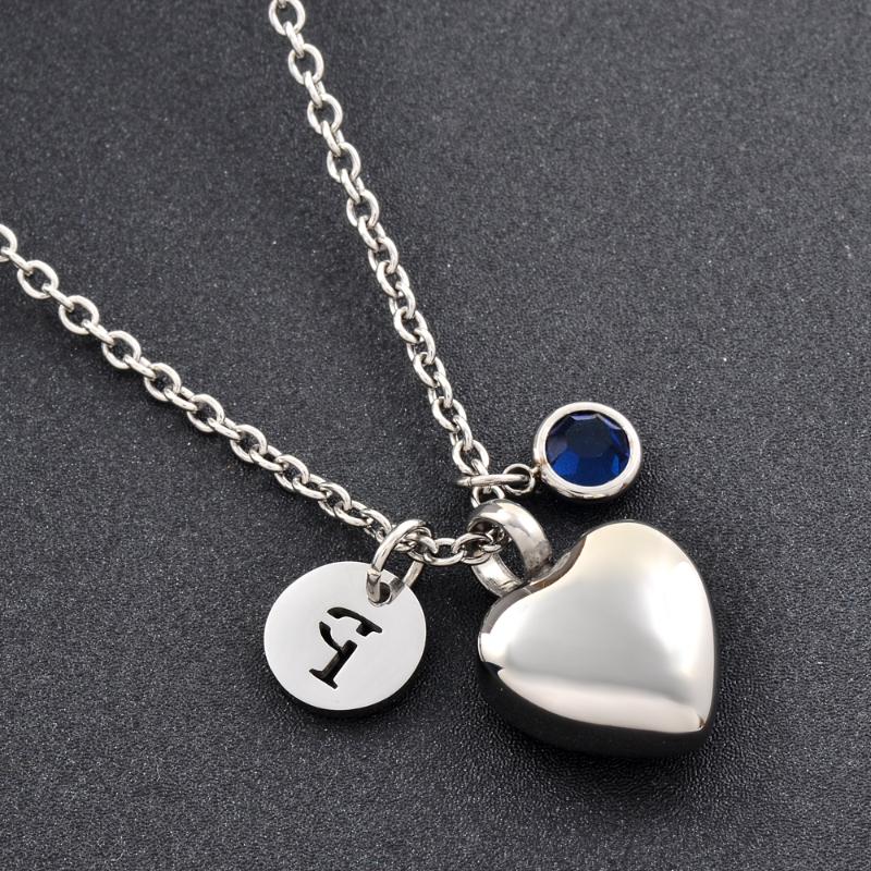 

IJMD0062 Stainless Steel Cremation Necklace for Ashes Keepsake Memorial Urn Black Pendant Necklace for Women with Chain Jewelry