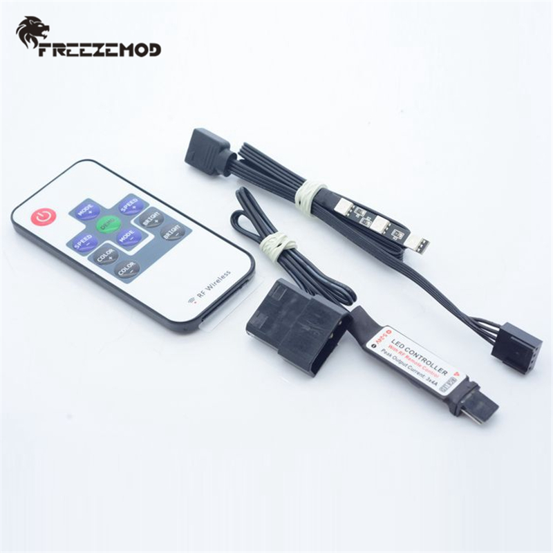 

Fans & Coolings FREEZEMOD RGB-D3 For Water Cooling Block 12V RGB Hard Light Strip Supports Remote Control AURA Sync.
