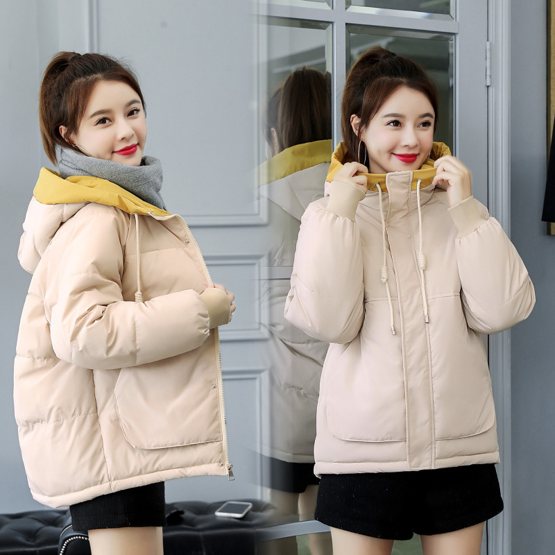 

Solid zipper jackets female winter parkas 2020 new hooded warm jacket women coats loose full sleeve warm parka woman clothing, Green