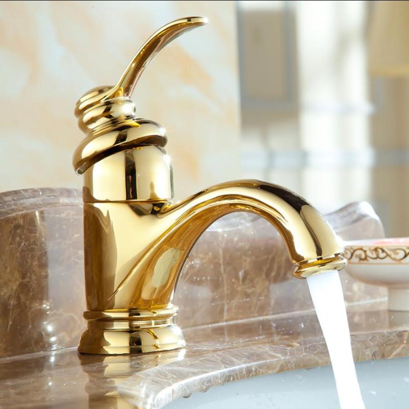 

Vidric Basin Faucet Gold/Antique bronze Wash basin Faucet Luxury Bathroom Taps Single Handle Vanity Single Hole Mixer Wate