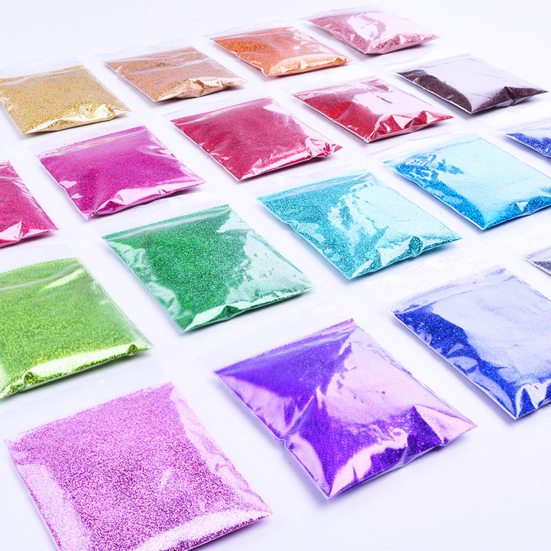 

Rikonka 21PCS Holographic Nail Glitter Powder Shining Sugar 10g/bag Nail Glitter Hot Sale Dust Powder For Art Decorations