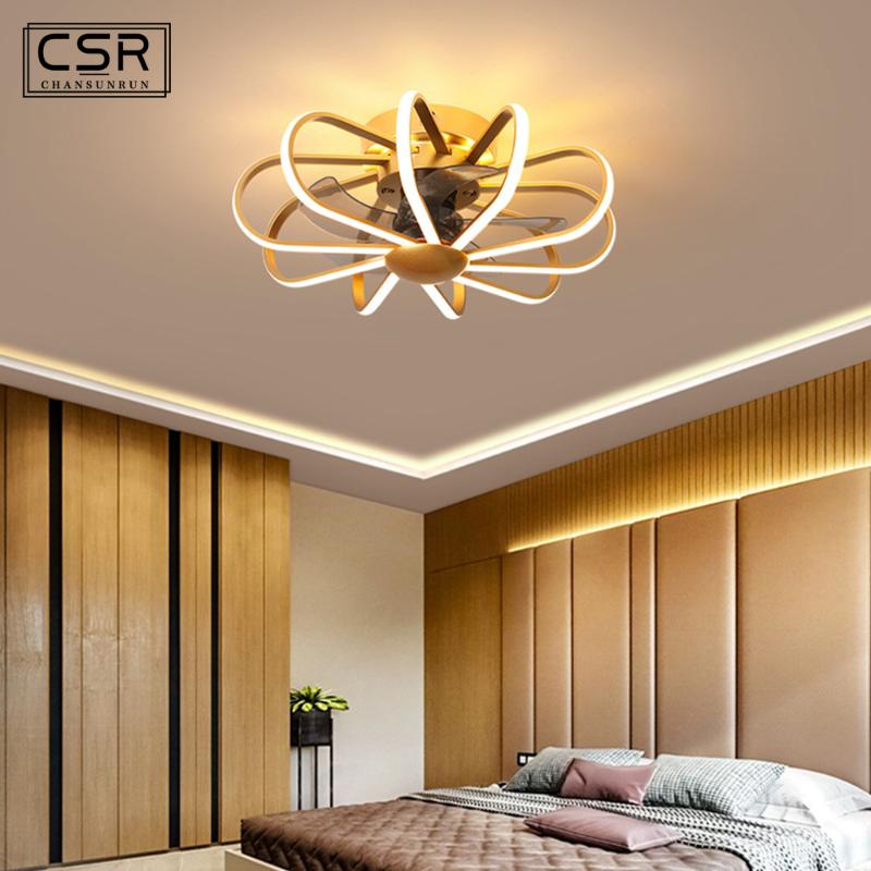 

2020 New Modern 55CM Nordic Ceiling Fan Lamp With Lights Remote Control Bedroom Decor Ceeling Fans Light Ventilator Silent
