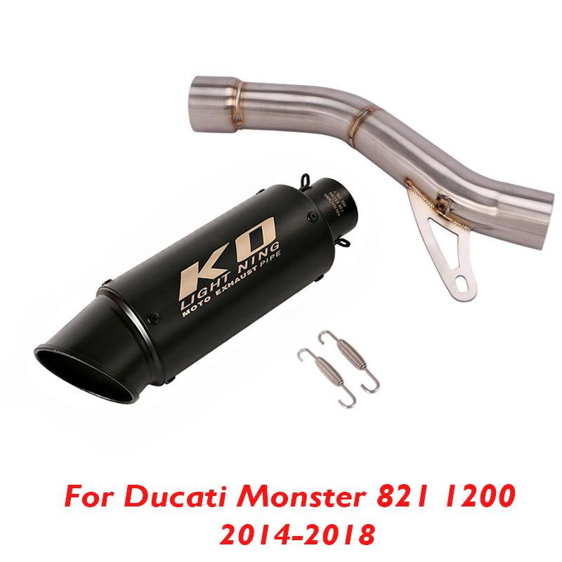 

For 821 1200 2014-2020 Slip on Exhaust Escape Tip Muffler Modified Connection Link Tube