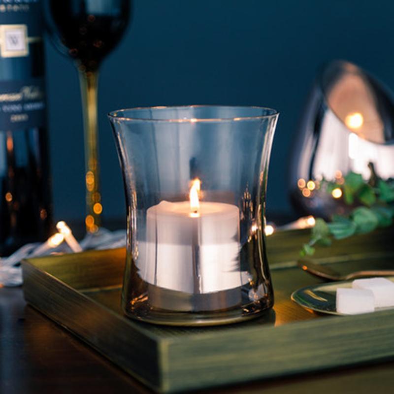

Silver Candle Holder Wedding Glass Lantern Votive Candle Holders Wedding Decorations Bougeoir De Table Nordic Home Decor L