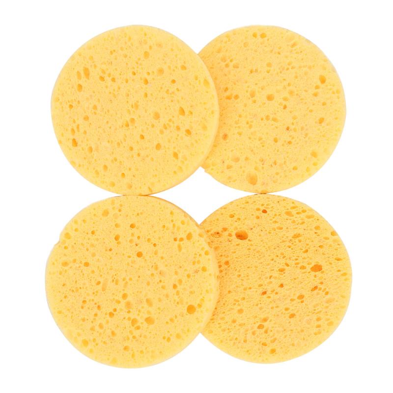 

5pcs Face Round Makeup Remover Tools Natural Wood Pulp Sponge Cellulose Compress Cosmetic Puff Facial Washing Sponge