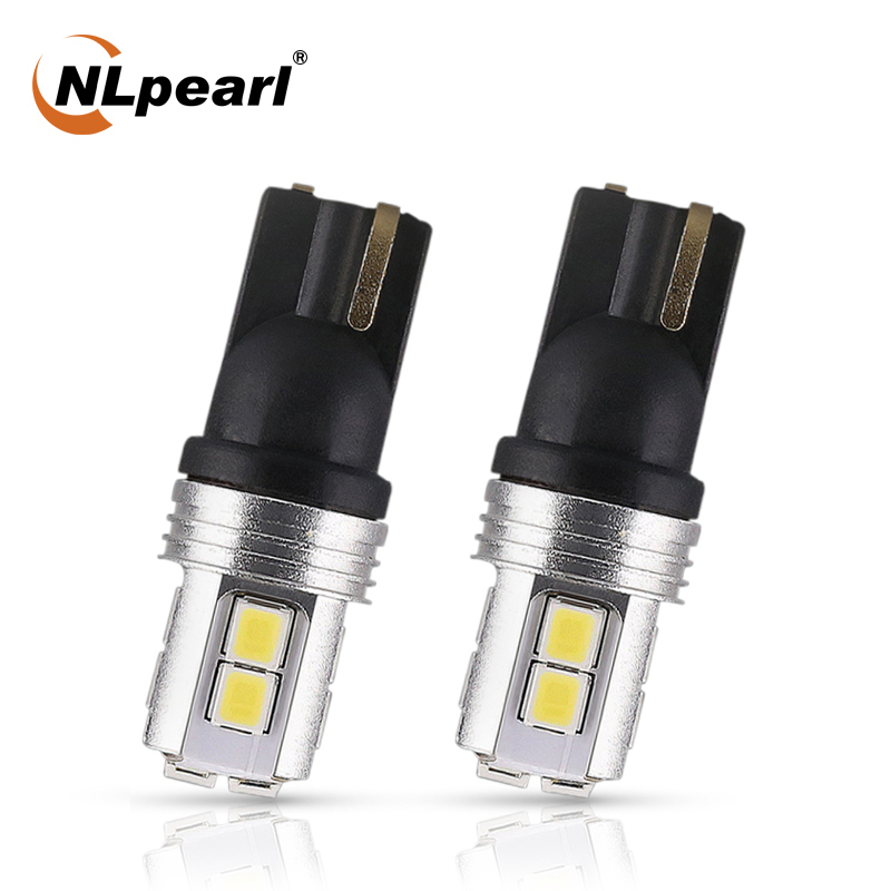 

NLpearl 2x Signal Lamp T10 W5w Led Blub 12V 6000K 2835SMD T10 Canbus Led 168 194 Auto License Plate Light Reading Dome Lamps, As pic