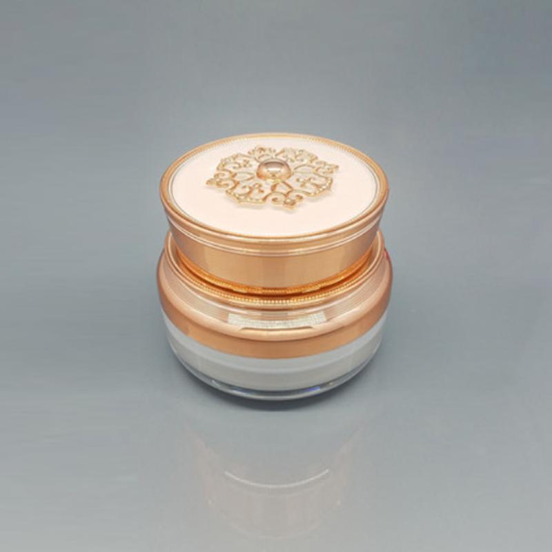 

15g Acrylic White/Gold Skin Care Cream Jar,Empty Plastic Container