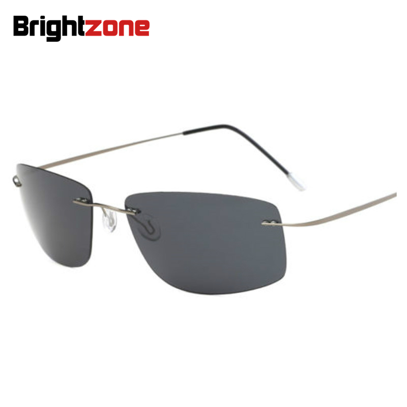 

Brightzone Men Rimless Polarized Titanium Square Sun Glasses Outdoor New Hot Sunglasses 2020 Fishing Eyewear Retro