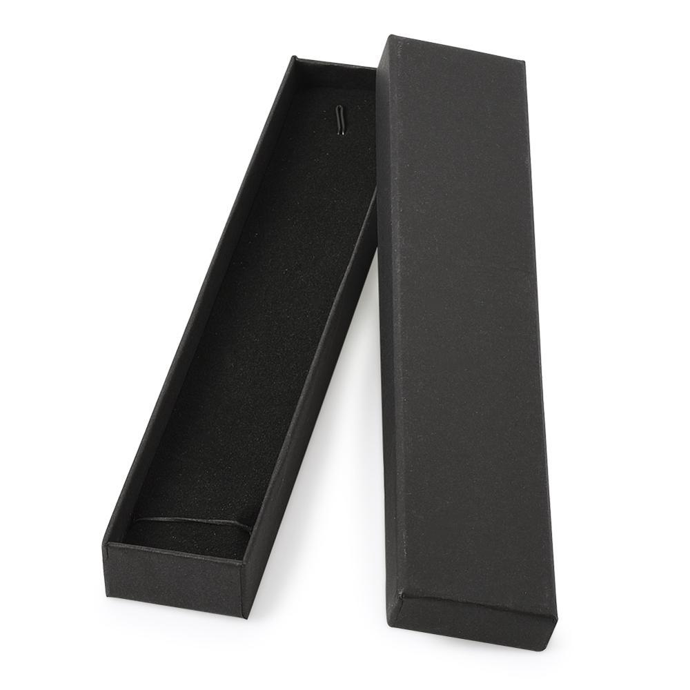 

12 pcs 21x4x2cm Rectangle Cardboard Jewelry Set Box for Ring Necklace gift boxes for jewellery packaging with Sponge inside F70 MX200810