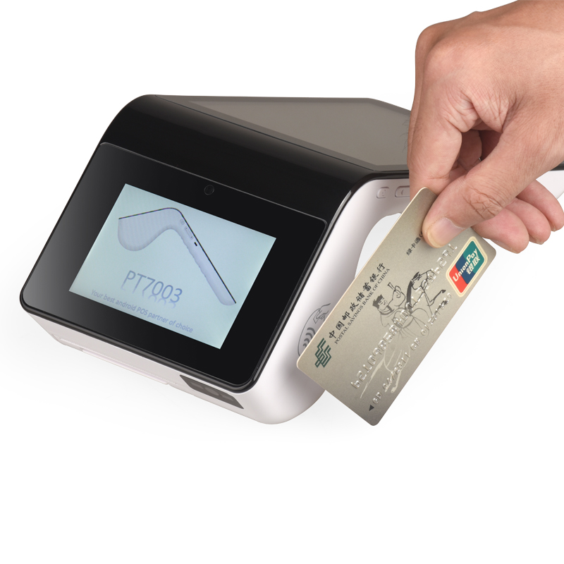 

Portable mini handheld NFC/Magnetic card rader/Smart card reader all in one billing terminal with printer PT7003