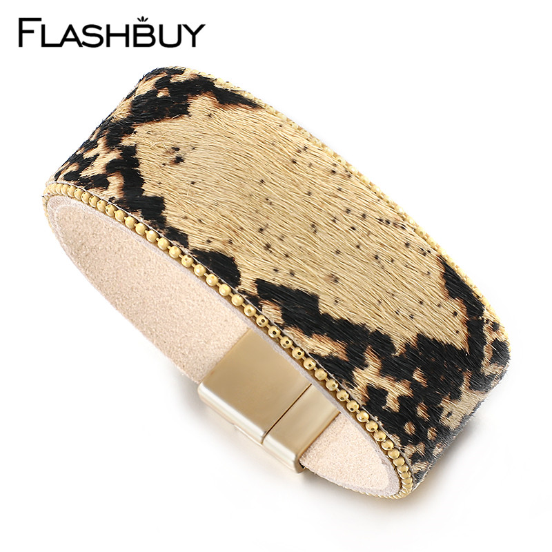 

Flashbuy Fashion SnakeSkin Pattern Leather Multilayer Bracelets For Women Trendy Warp Bangle Jewelry Femme Wedding Accessories