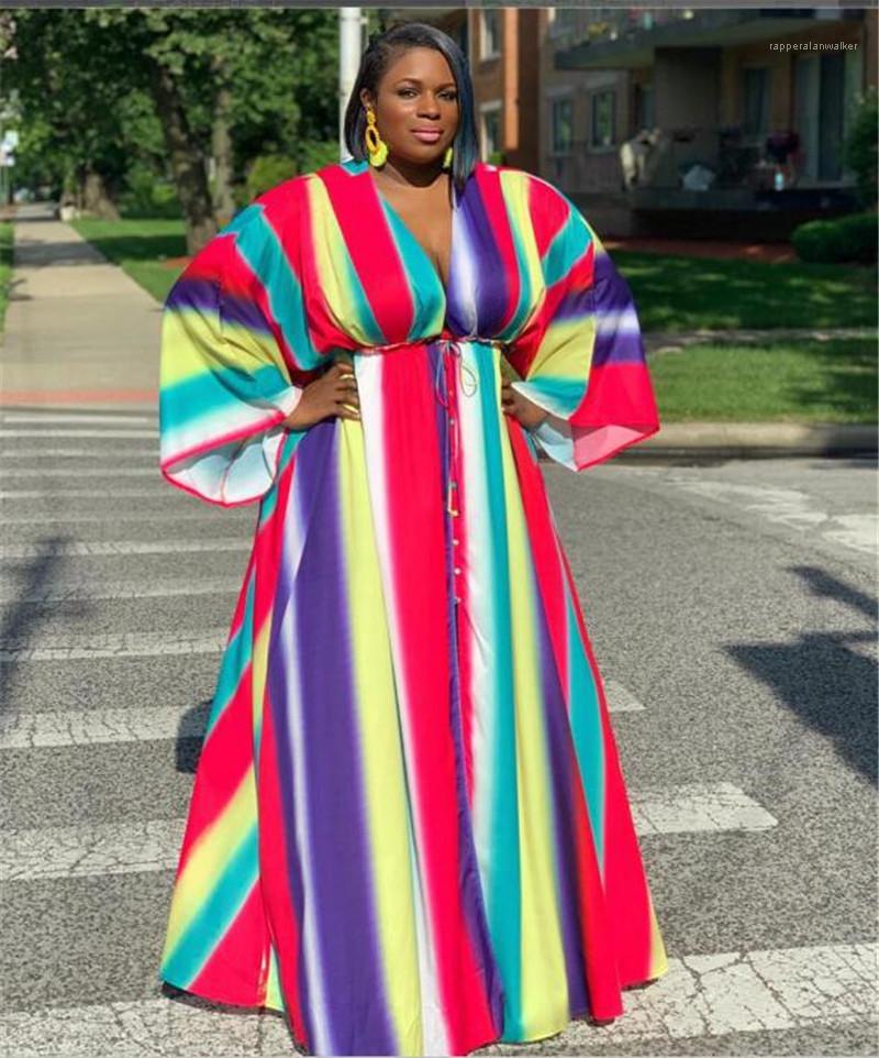 rainbow maxi dresses plus size