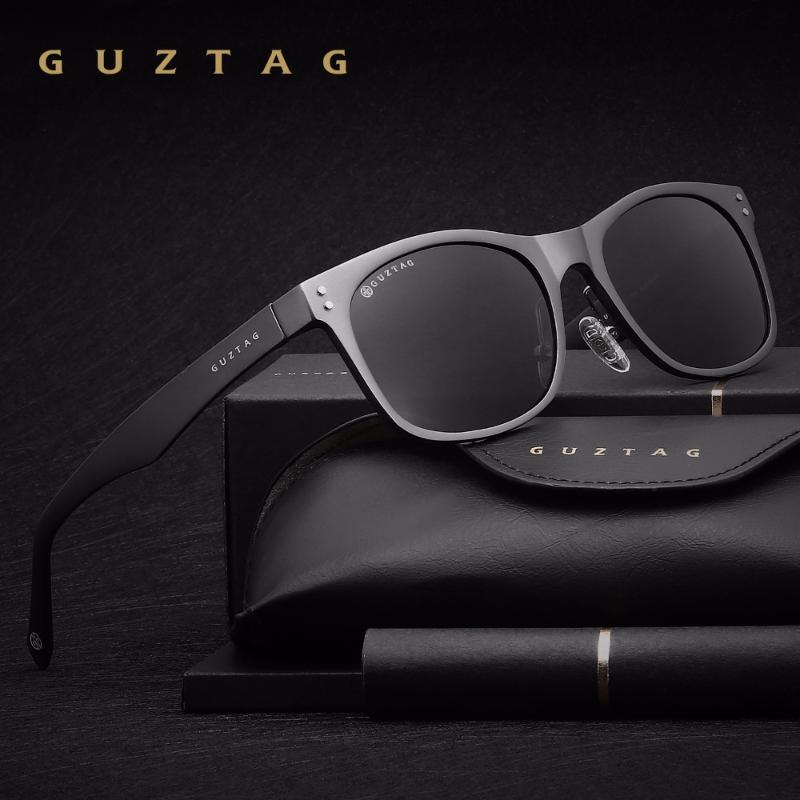 

GUZTAG Unisex Aluminum Square Men/Women HD Polarized Mirror UV400 Sun Glasses Eyewear Sunglasses For Men G9201