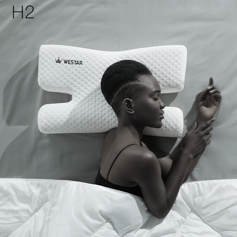 

CHECA GOODS Beauty pillow side sleep does not press face cervical pillow anti wrinkle face pillows helps sleep memory cotton