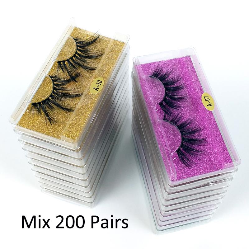 

Wholesale 25mm Lashes 50/100/150/200 pairs Mink Eyelashes 3D Mink Lashes Makeup Dramatic 25mm False Eyelashes In Bulk