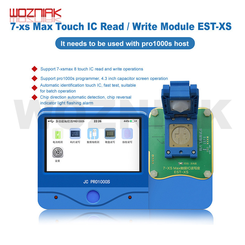 

JC PRO1000S EST-XS Touch IC Reading and Writing Tester for 7-XS Max Automatic Recognition Touch IC Code Fast Test