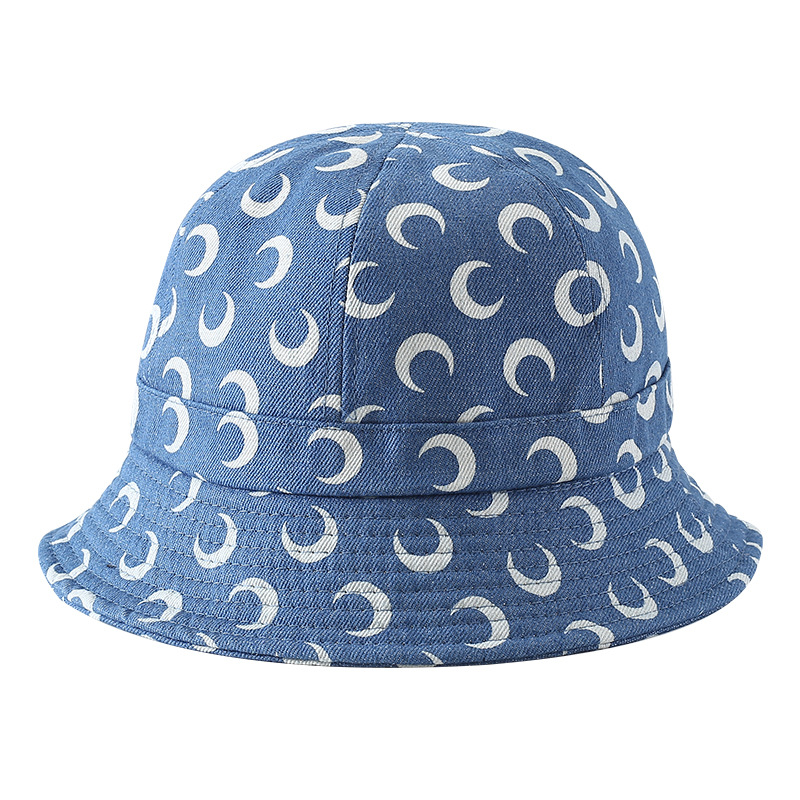 

Marine Serre Bucket Hats Half moon Men Women Skateboard Cap Marine Serre Bucket Hats Women Cloches, Blue
