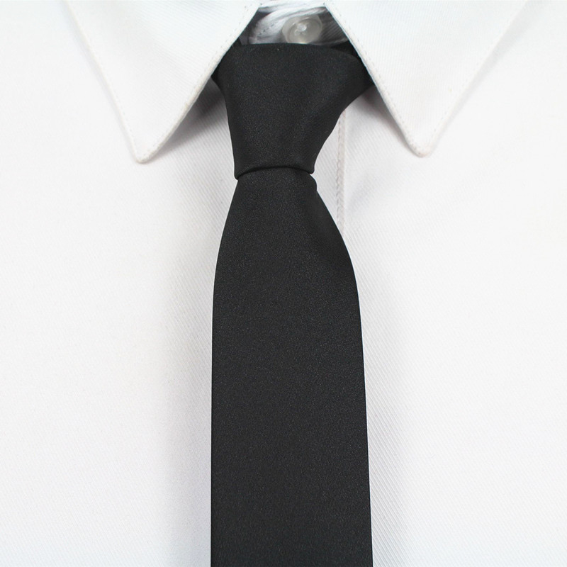 

Tie for Men Slim Neck Tie Solid color Necktie Polyester Narrow Cravat 5cm width Party Formal Ties Fashion