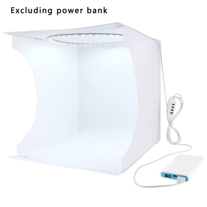 

Folding Studio Cake Photo Soft Box Mini Product LED Fill Light Simple White Warm Dimming USB Live Broadcasting