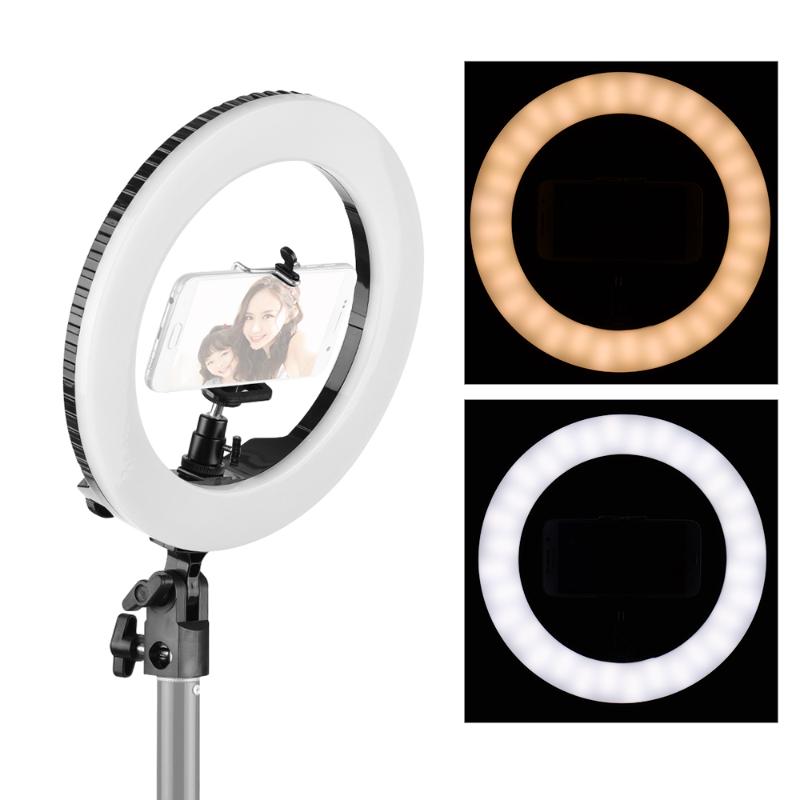 

10 Inch LED Ring Light Studio Video Lamp with Cell Phone Holder Makeup Mirror for Live Streaming Photographing for Smartphone
