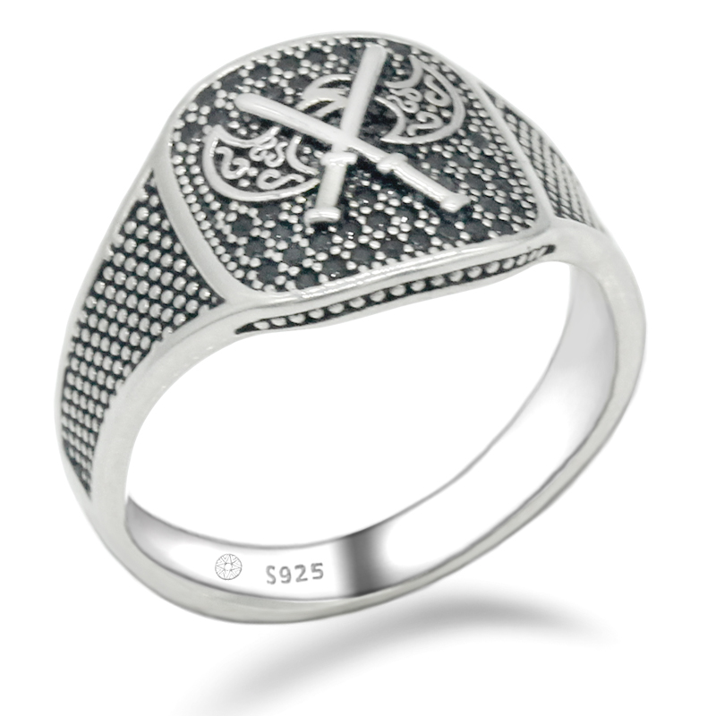 

2020 hot 925 sterling silver ladies ring Turkish style retro axe ring jewelry men's fashion jewelry new listing