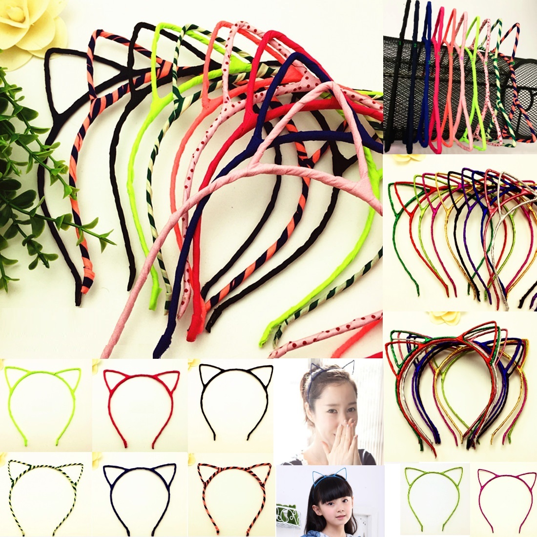 

Hot Sale 2020 Girls Hair Accessories Korean New Cute Cat Ears Headband Children Headdress Girls Hairpin Fine Accessories, #8