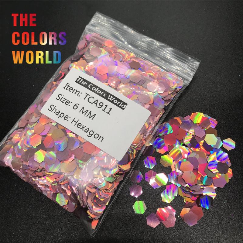 

TCA911 Holographic Laser Dark Pink Color Hexagon Shape Nail Glitter Nail Art Decoration Gel Makeup Facepaint DIY Accessorie