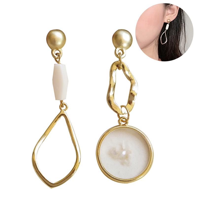 

Dangle & Chandelier 1 Pair Drop Earrings Creative Fashion Shell Charm Irregular Asymmetric For Lady