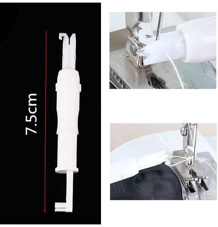 

1pc Threader Sewing Tools Accessory White/Blue Automatic Machine Sewing Needle Device Needle Changer Lead Wire Threader Tool