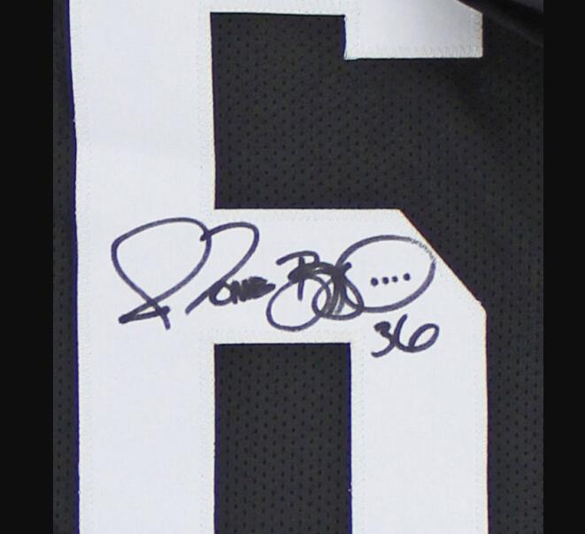 

Jerome Bettis Signed signatured Autographed Jersey shirts, Black