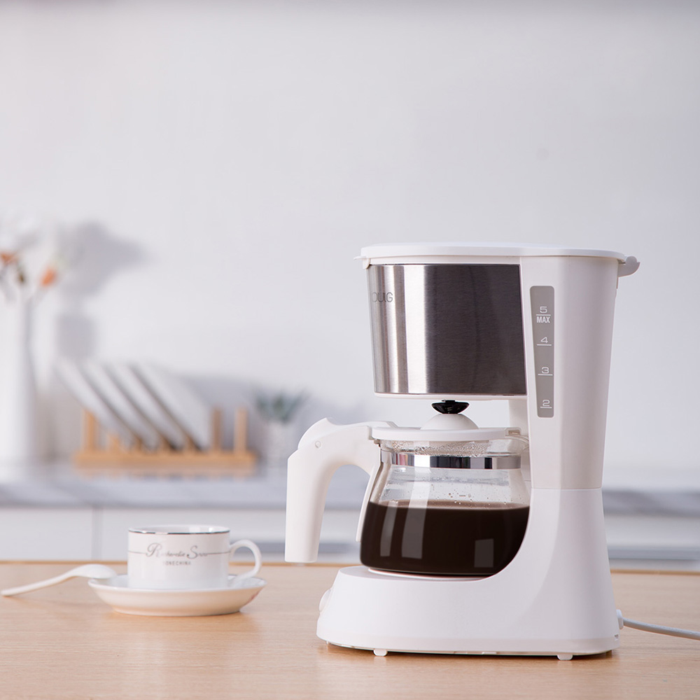 

220V Home Coffee Machine Espresso Maker Large Capacity Glass Kettle Coffee Powder Filter Anti-Drip Insulation Teapot