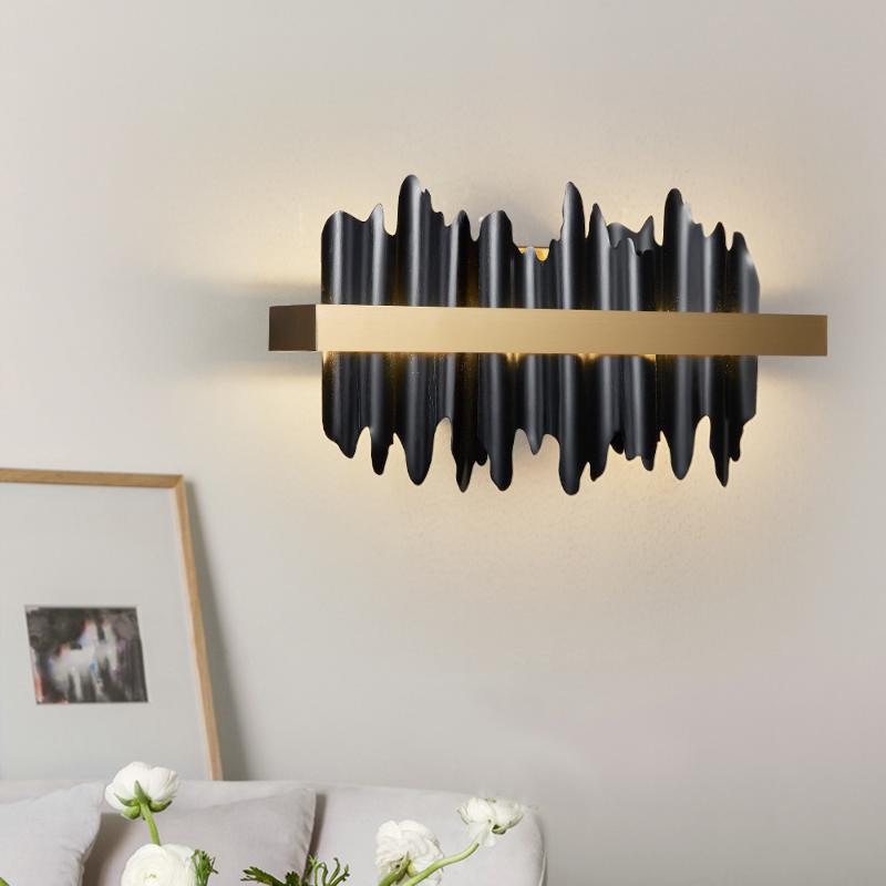 

New modern wall sconce gold/black wall lamp for bedside bedroom living room light luxury home decor indoor lighting